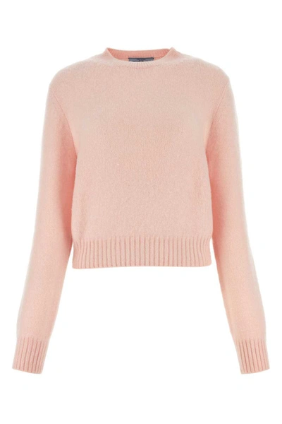 Prada Peach Cashmere Sweater In Pink
