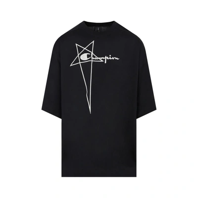 Rick Owens X Champion Tommy T-shirt Tshirt In Black