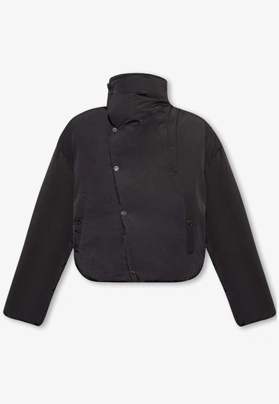 Jacquemus Cocoon Padded Jacket In Tech Fabric In Black
