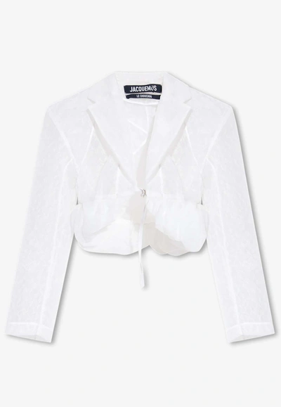 Jacquemus White Le Chouchou 'la Veste Dentelle' Blouse