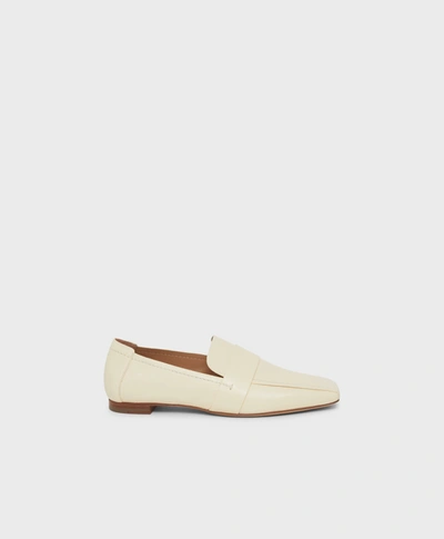 Recurate Mansur Gavriel Square Toe Loafer In Crema