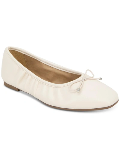 Esprit Narissa Womens Faux Leather Slip-on Ballet Flats In White