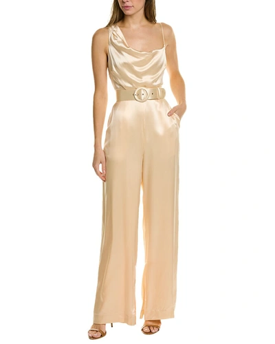 Nicholas Vera Silk Jumpsuit In White