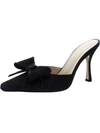 Nalebe Dimante Womens Satin Square Toe Mules In Black