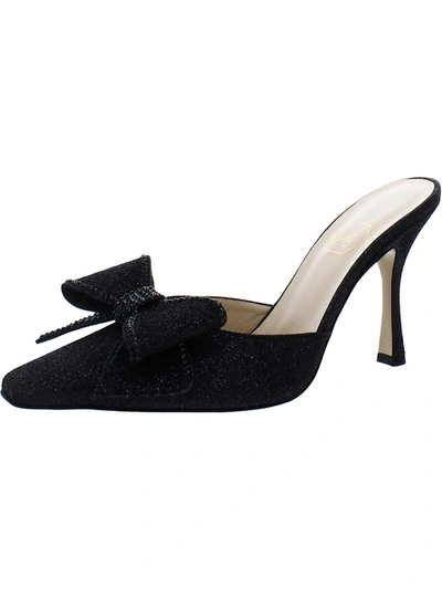 NALEBE DIMANTE WOMENS SATIN SQUARE TOE MULES