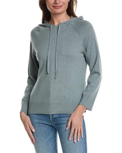 Alashan Cashmere Bella Cropped Cashmere-blend Hoodie In Grey