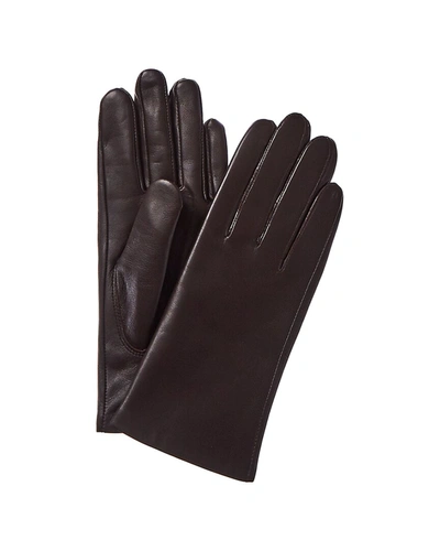 Phenix Cashmere-lined Leather Gloves In Black
