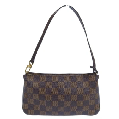 Pre-owned Louis Vuitton Pochette Accessoires Canvas Clutch Bag () In Brown