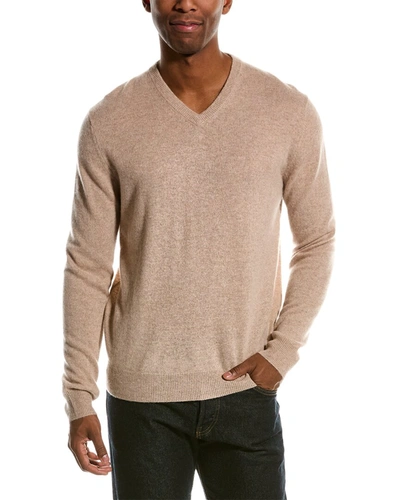 Magaschoni Tipped Cashmere Sweater In Tan