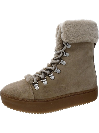 Splendid Avalon Womens Leather Ankle Boots Winter & Snow Boots In Grey