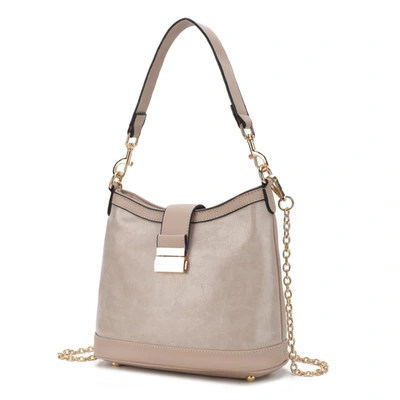 Mkf Collection By Mia K Pilar Vegan Leather Women's Shoulder Handbag In Beige