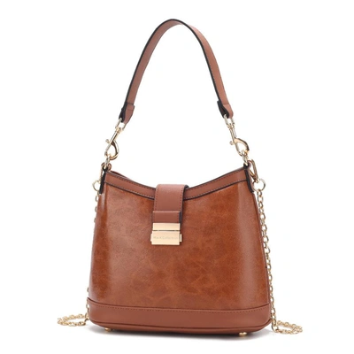 Mkf Collection By Mia K Pilar Vegan Leather Women's Shoulder Handbag In Brown