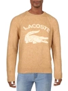 LACOSTE MENS WOOL BLEND LOGO PULLOVER SWEATER
