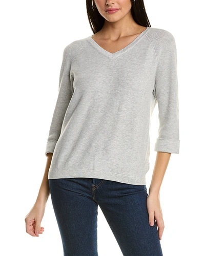 Edinburgh Knitwear Shaker Knit Sweater In Grey