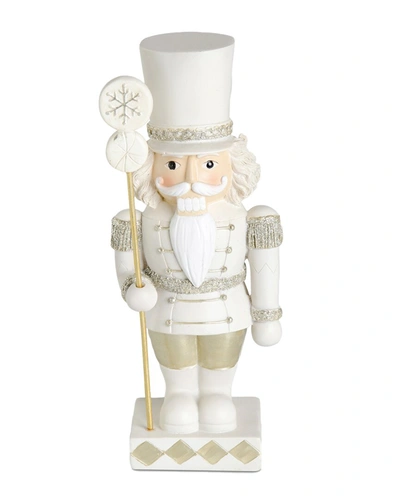 K & K Interiors 9.5in Glittered Resin Nutcracker