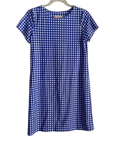 Jude Connally Ella Gingham Dress In Navy In Blue