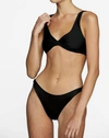 MIKOH CARA TWISTED BIKINI TOP IN BLACK