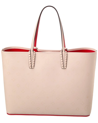 Christian Louboutin Cabata Leather Tote In White
