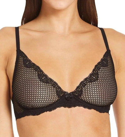 Timpa Lingerie Alice Lace Plunge Bra In Black