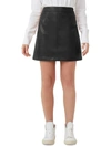 FRENCH CONNECTION CROLENDA WOMENS FAUX LEATHER SHORT MINI SKIRT