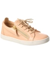 Giuseppe Zanotti Brek Leather Sneaker In Beige