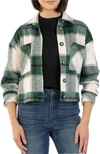 Kut From The Kloth Luciana Plaid Crop Jacket In Multi