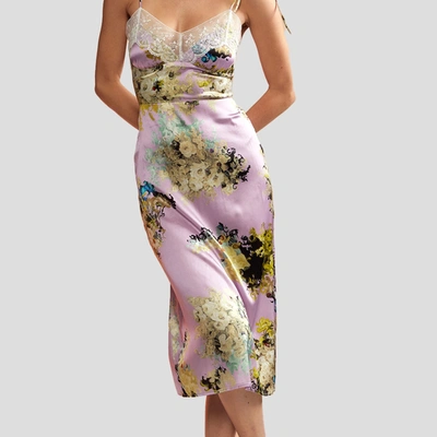 Cynthia Rowley Iris Slip Dress In Purple