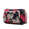MKF COLLECTION BY MIA K ROSALIE QUILTED COTTON BOTANICAL PATTERN WOMEN'S SHOULDER BAG
