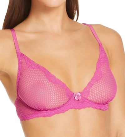Timpa Lingerie Alice Lace Plunge Bra In Orchid In Pink