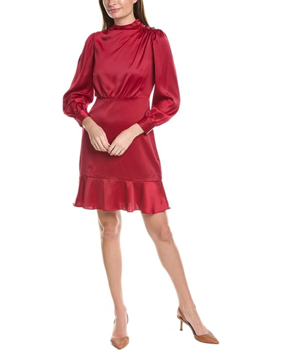 Maggy London Satin Mini Dress In Red
