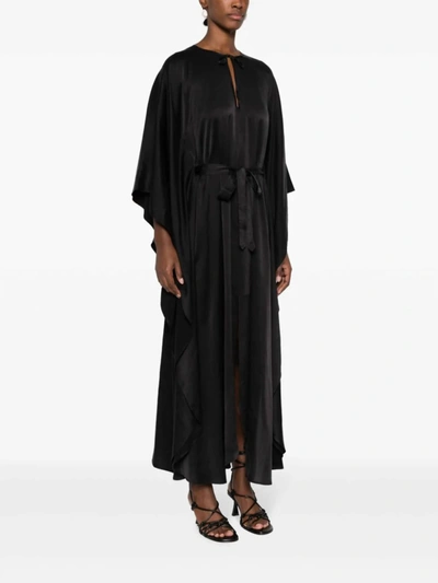 Forte Forte Kaftan Silk Maxi Dress In Black