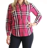 DUFFIELD LANE JEWEL POINT TUNIC IN PINK PLAID