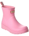 Hunter Womens Red Original Play Tall Rubber Wellington Boots 4 In Pink