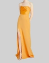 Cinq À Sept Estela Mixed Media Strapless Gown In Multi