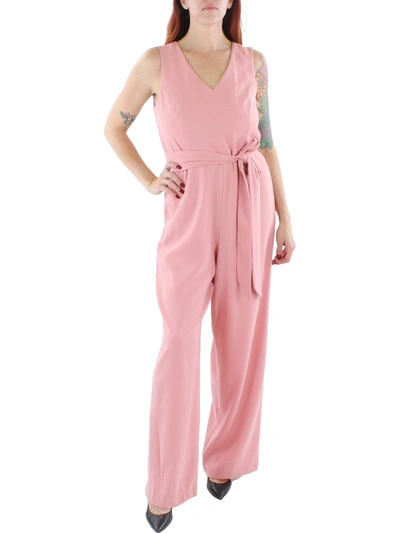 Inc Womens Belted Sleeveless Jumpsuit In Gold