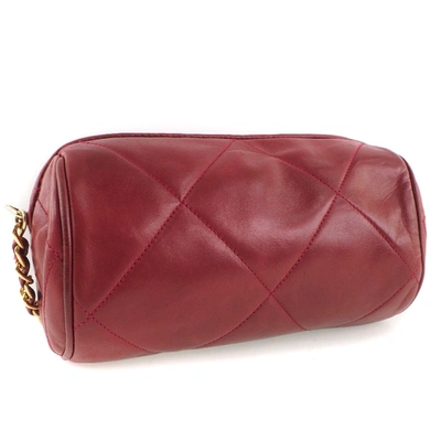 Pre-owned Chanel Matrasse Leather Shoulder Bag () In Red