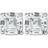 Pompeii3 3.32ct Asscher Cut Diamond Studs 14k White Gold Lab Grown Earrings In Multi