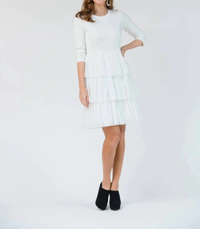 Sail To Sable Sue Tulle Dress In Winter White