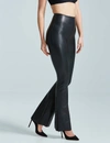 Commando High-rise Faux Leather Flared Legging In Black