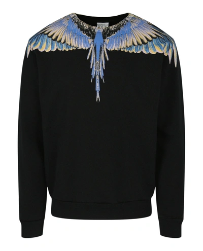 Marcelo Burlon County Of Milan Long Sleeve Wings Sweatshirt In Black