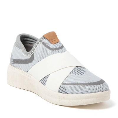 Dearfoams Women's Livie X Strap Knit Trainer Sneaker In Grey