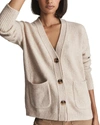 Reiss Annie Wool Blend Cardigan In Beige