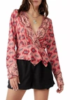 Free People Falling For You Floral Print Peplum Top In Multi