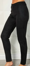 Angel Apparel Vegan Suede Pant In Black In Black