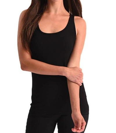 Angel Apparel Jersey Bra-friendly Tank Top In Black