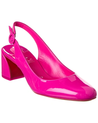 Christian Louboutin So Jane 55 Slingback Patent Pump In Pink