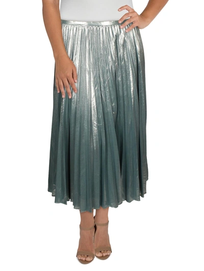 Lauren Ralph Lauren Suzu Womens Pleated Calf Midi Skirt In Multi