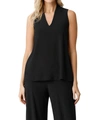Sympli Deep V Trapeze Tank In Black In Black