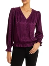 CHENAULT WOMENS V NECK PUFF SLEEVES BLOUSE