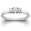 Pompeii3 1/2ct Three Stone Diamond Ring 14k White Gold In Multi